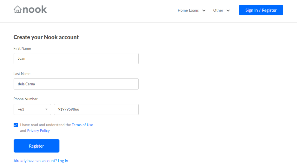 Creating a Nook Account Nook We