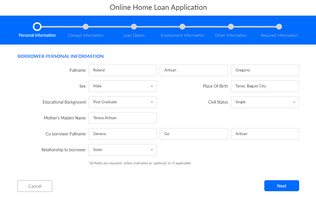 Nook Home Loans - Home Loan Application Wizard 1