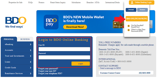 bdo homepage