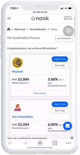 Nook - Pre-Qualification Bank Results