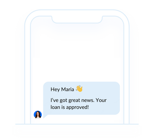 Message Loan Approved With Mia2